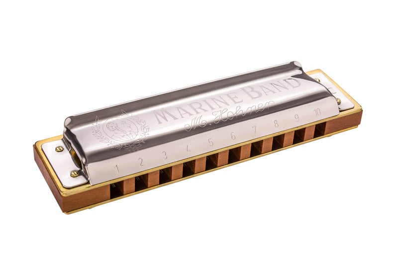 Hohner Accordions Hohner Harmonica Marine Band 1896/20 AB-Major Harmonica, Stainless steel (1896BX-G#) - Image 1